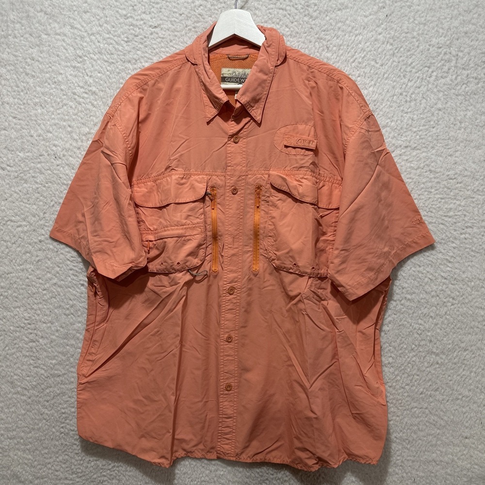 Cabela's Guide Wear Men's Size XL Short Sleeve‎ Vented Fishing Shirt Performance